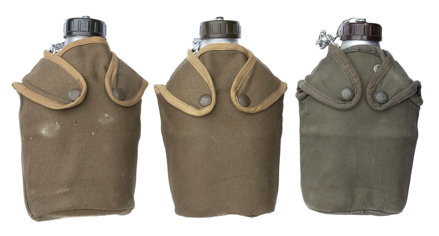 French M47 canteen with cup and pouch, used