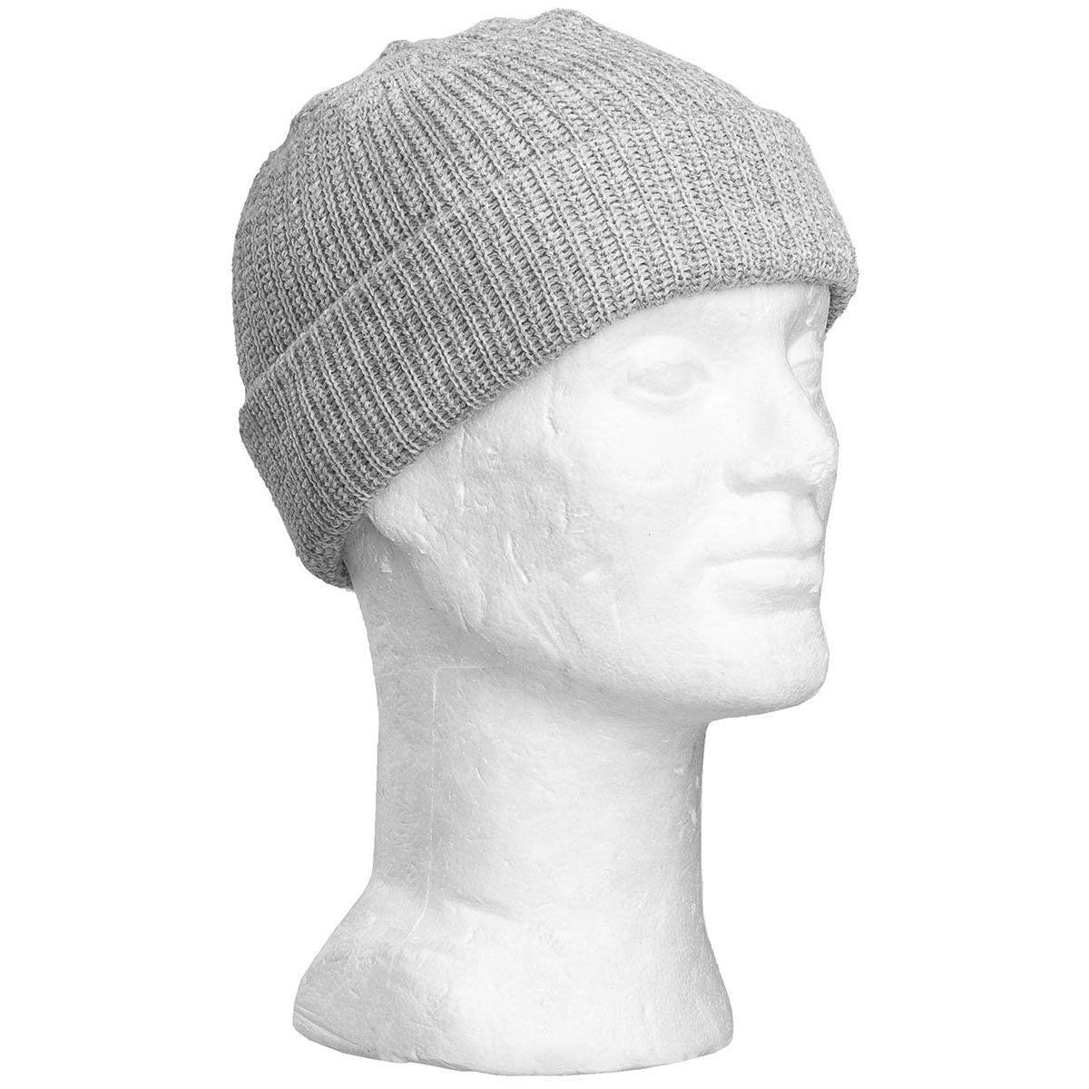 Neutral grey Ribbed Fold-Over wool blend alpaca beanie Neutral grey Ribbed Fold-Over wool blend alpaca beanie main image 2
