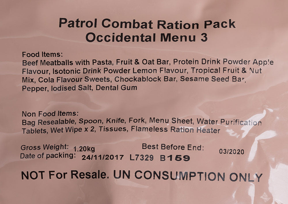 British 12h field ration pack, surplus