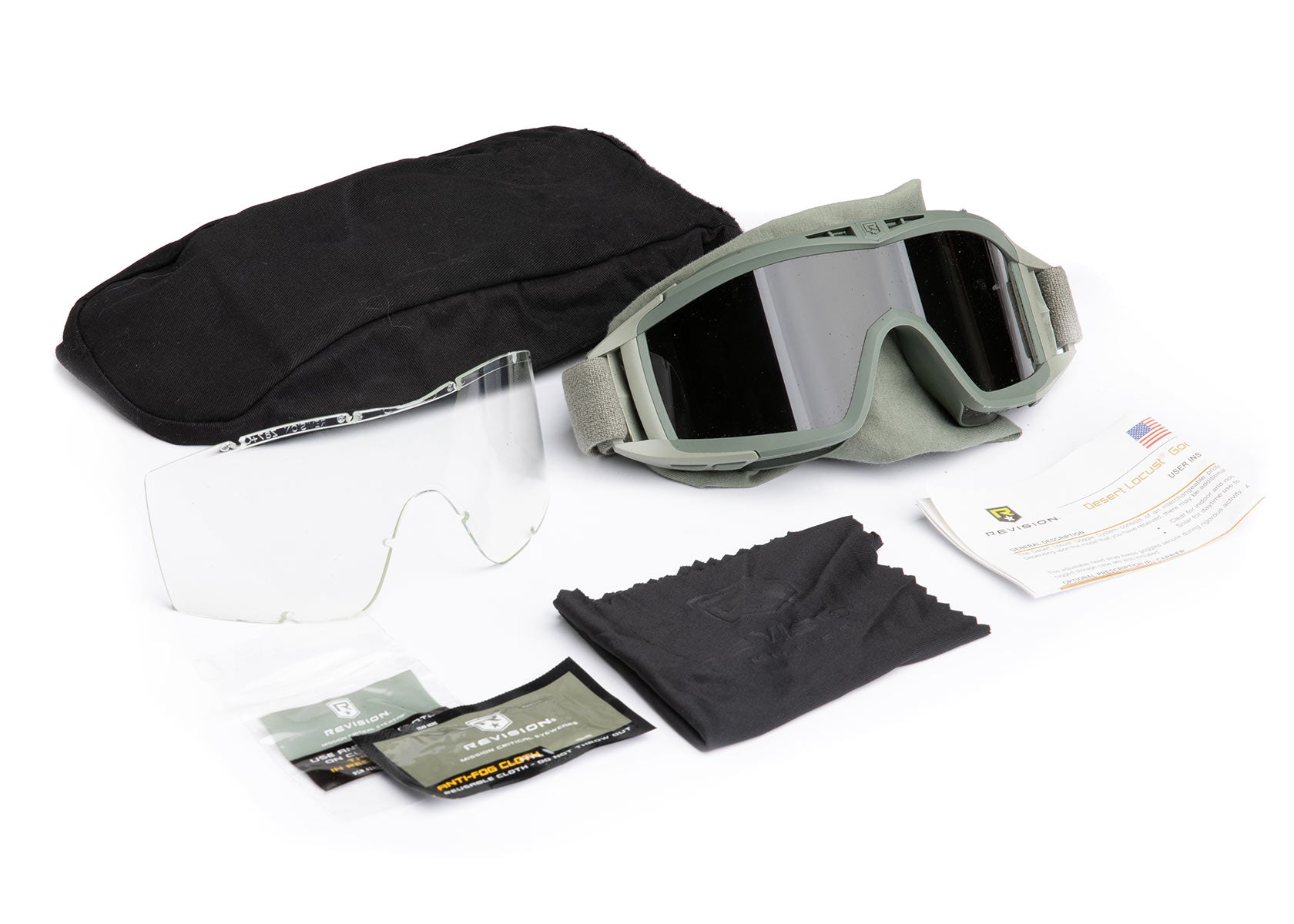 US Desert Locust Ballistic Goggles, Foliage Green, Surplus