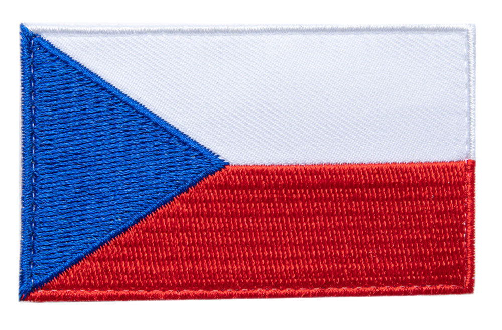 Varusteleka Tschechien Flaggenaufnäher, 77 x 47 mm