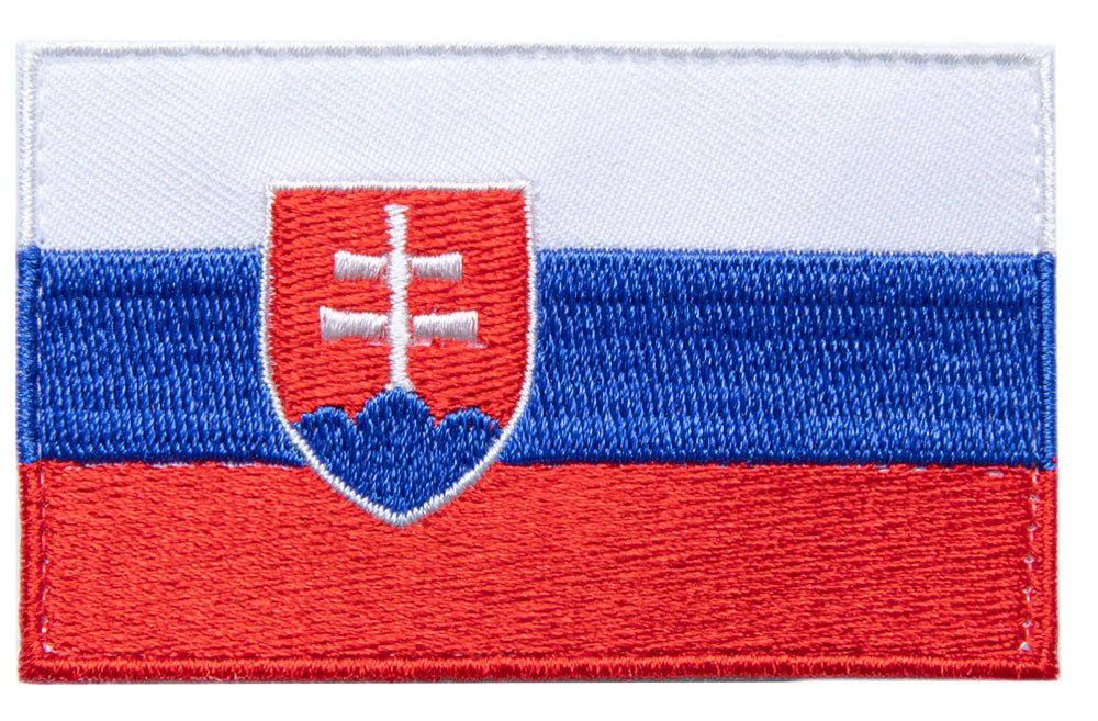 Varusteleka Slovakian hihalippu, 77 x 47 mm