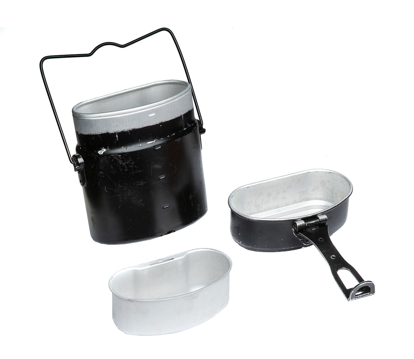 Swiss Three Piece Mess Kit, Aluminum, Surplus