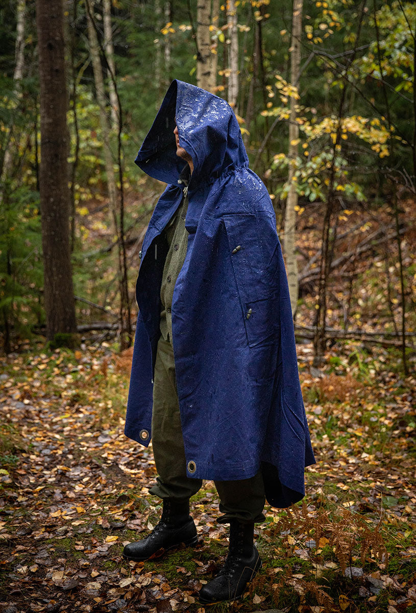 Romanian Plash-palatka Rain Cape/Shelter Half, Blue, Surplus