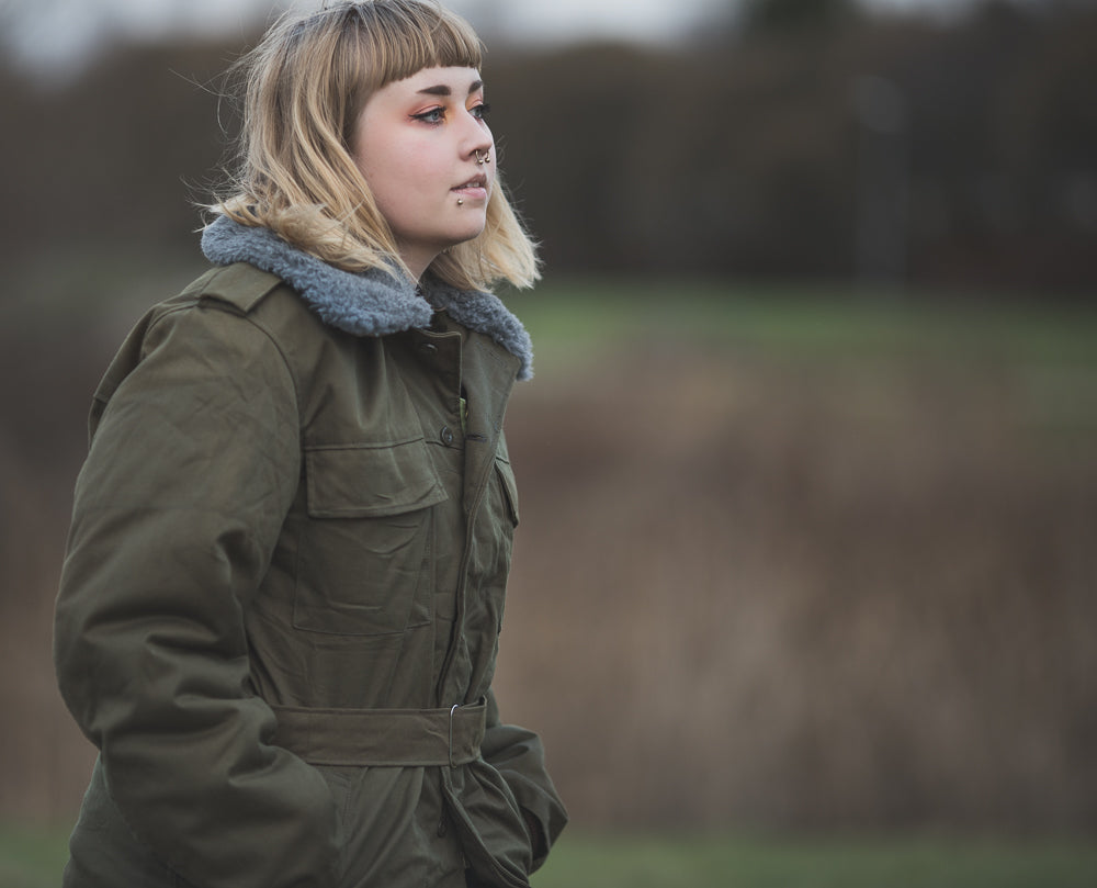 Czech parka with liner, olive green, surplus