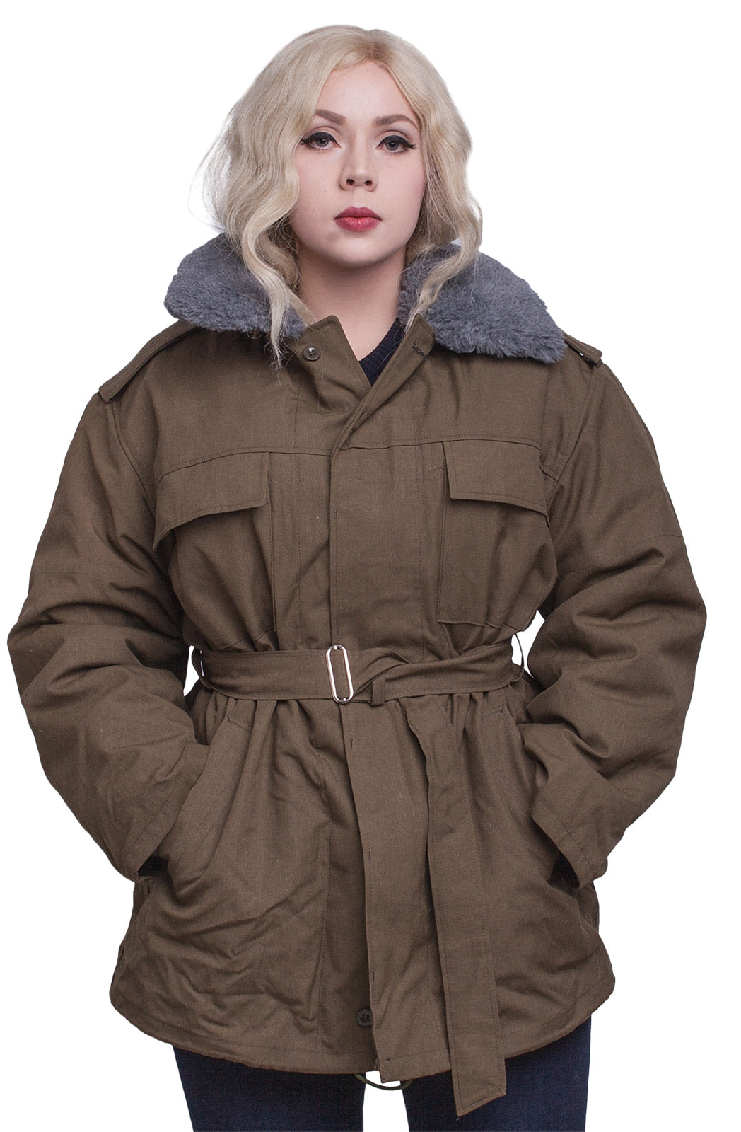 Czech parka with liner, olive green, surplus