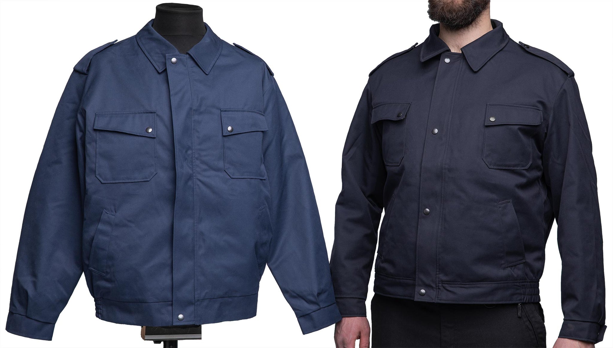 Niederländische Arbeitsjacke mit Innenfutter, Blau, Überschuss