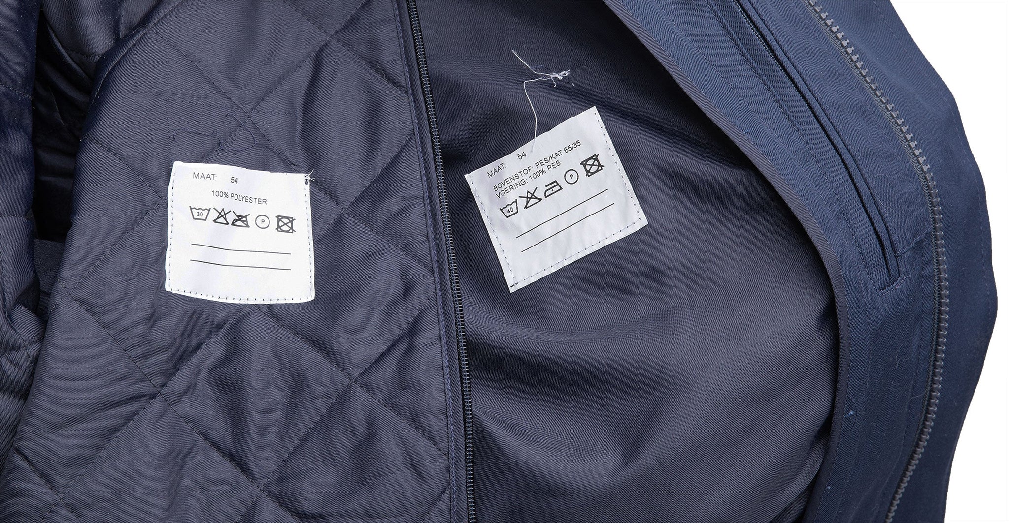 Niederländische Arbeitsjacke mit Innenfutter, Blau, Überschuss