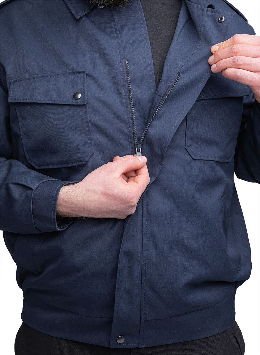Niederländische Arbeitsjacke mit Innenfutter, Blau, Überschuss