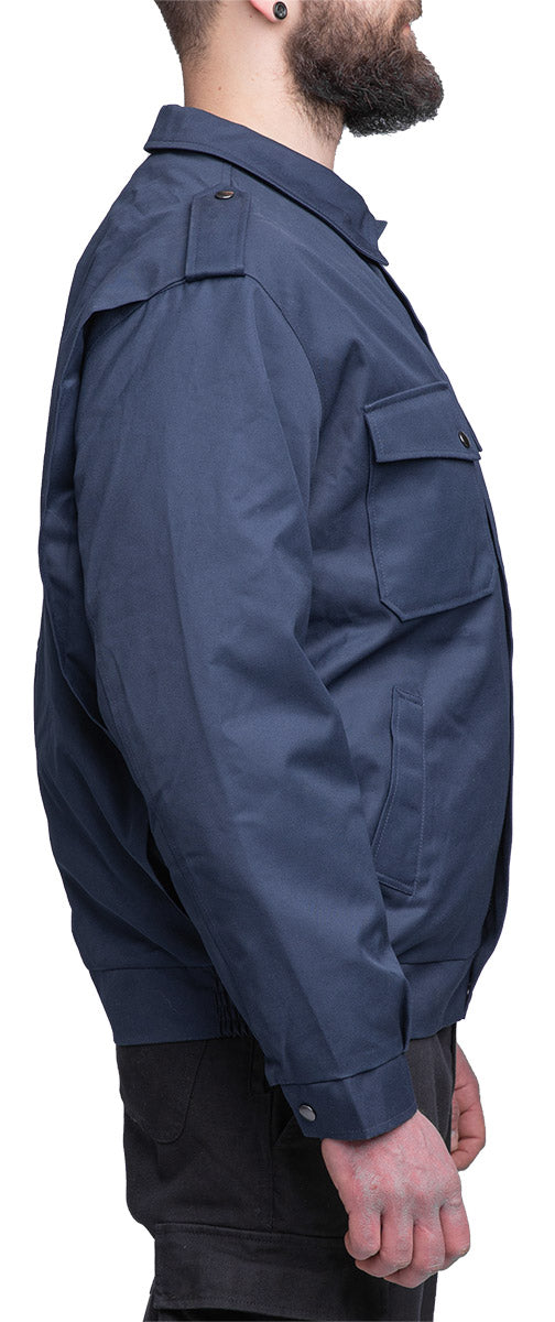 Niederländische Arbeitsjacke mit Innenfutter, Blau, Überschuss