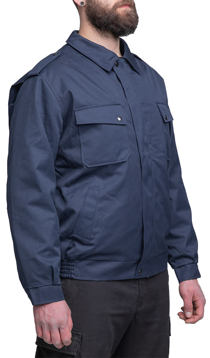 Niederländische Arbeitsjacke mit Innenfutter, Blau, Überschuss