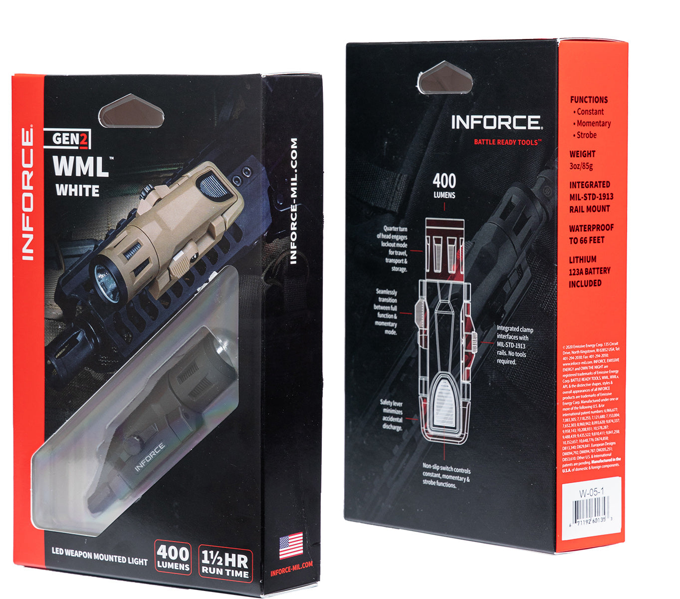 Inforce WML Weaponlight, 400 lm