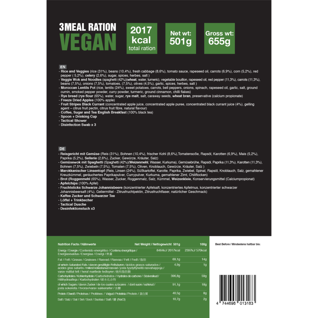 Tactical Foodpack 3-Meal Ration