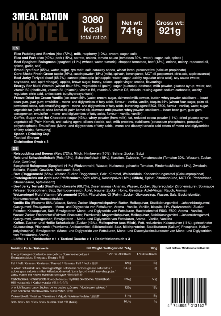 Tactical Foodpack 3-Meal Ration