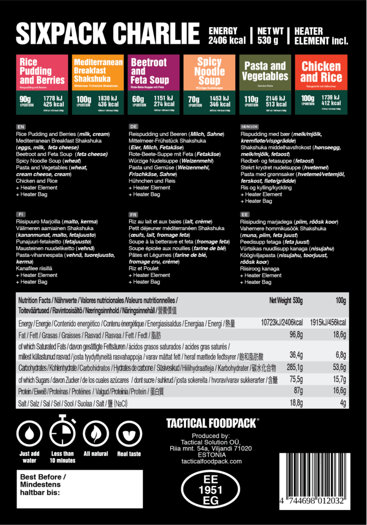 Tactical Foodpack Sixpack