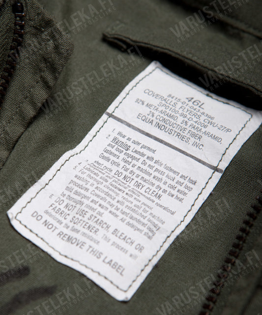 US CWU-27/P Flight Coverall, Sage Green, Surplus