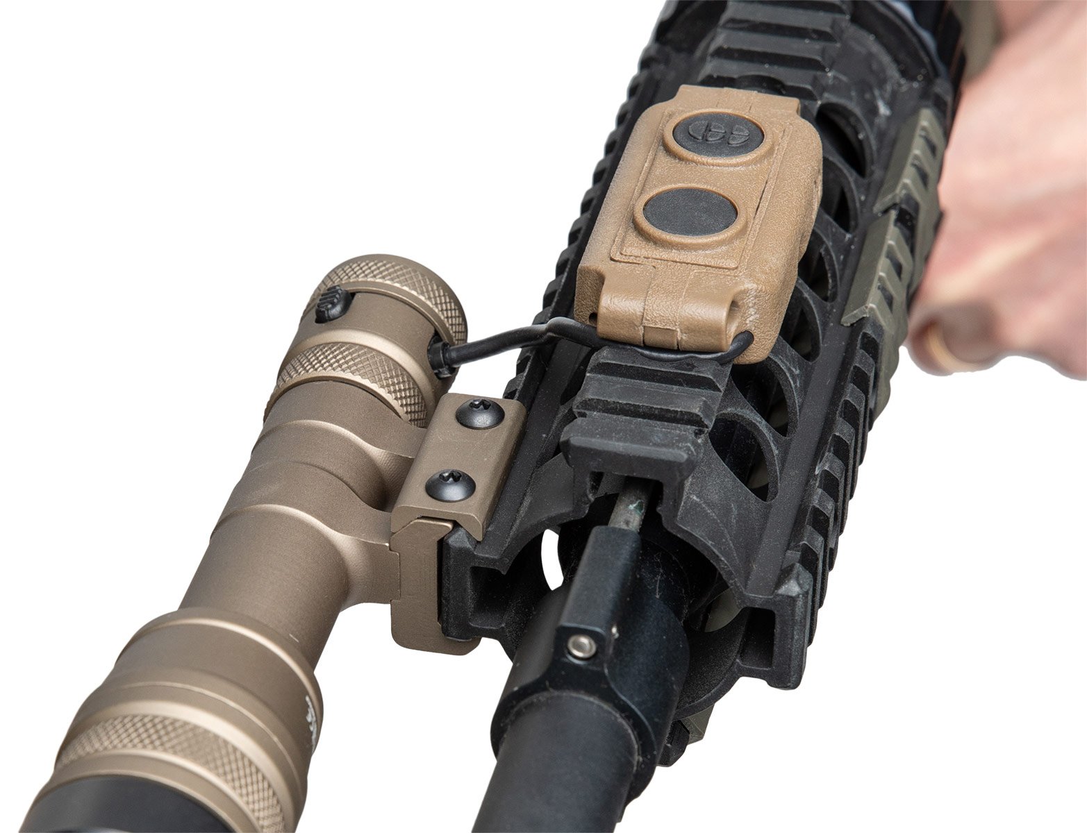 The cable can be routed where you want and the excess length is tucked neatly away. (Full-size REIN pictured.)