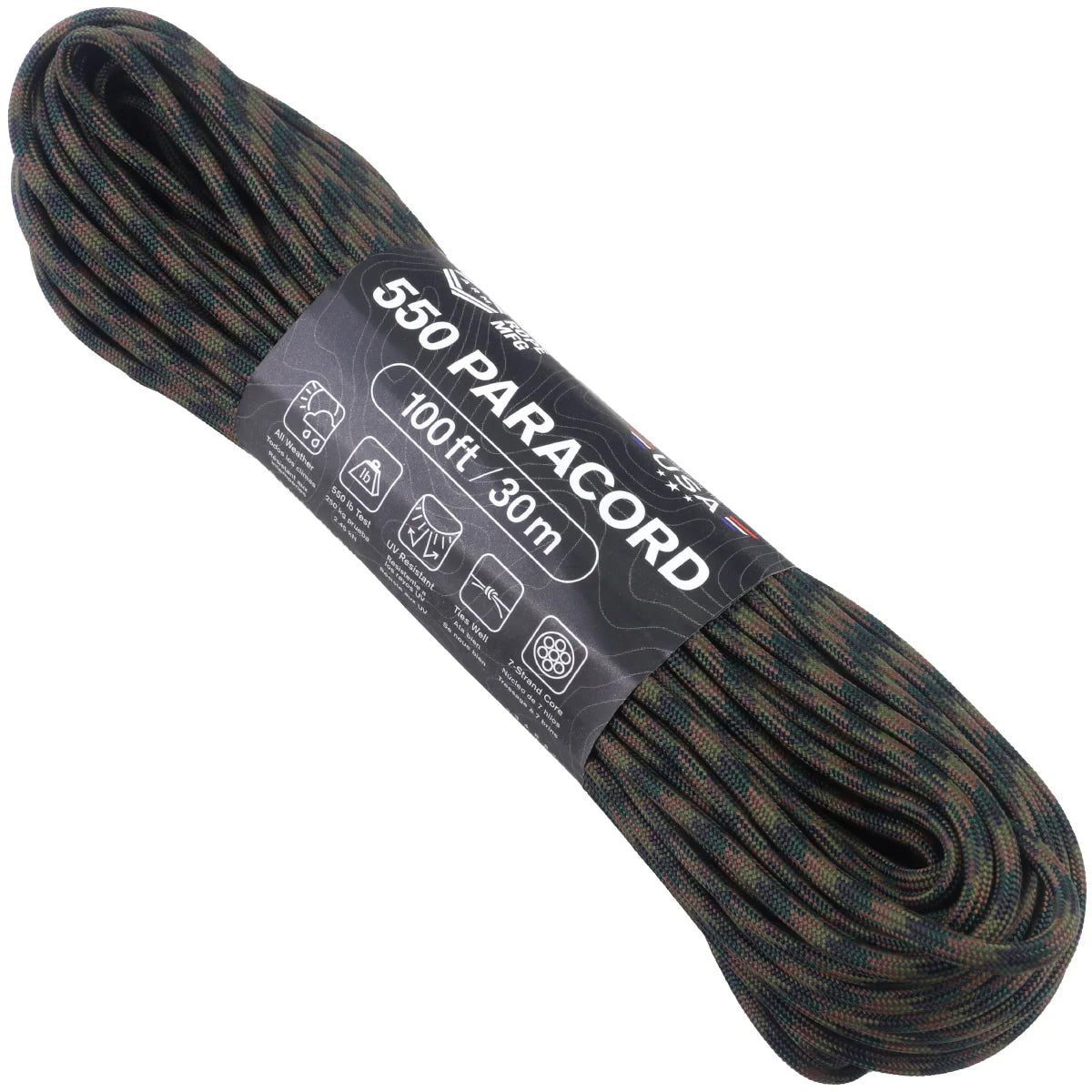 Atwood Rope 550 Paracord, 30 m / 100 ft