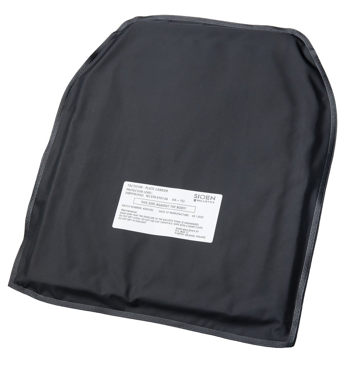 Sioen Ballistics Ballistics Soft Ballistic Panel NIJ IIIA + 15J