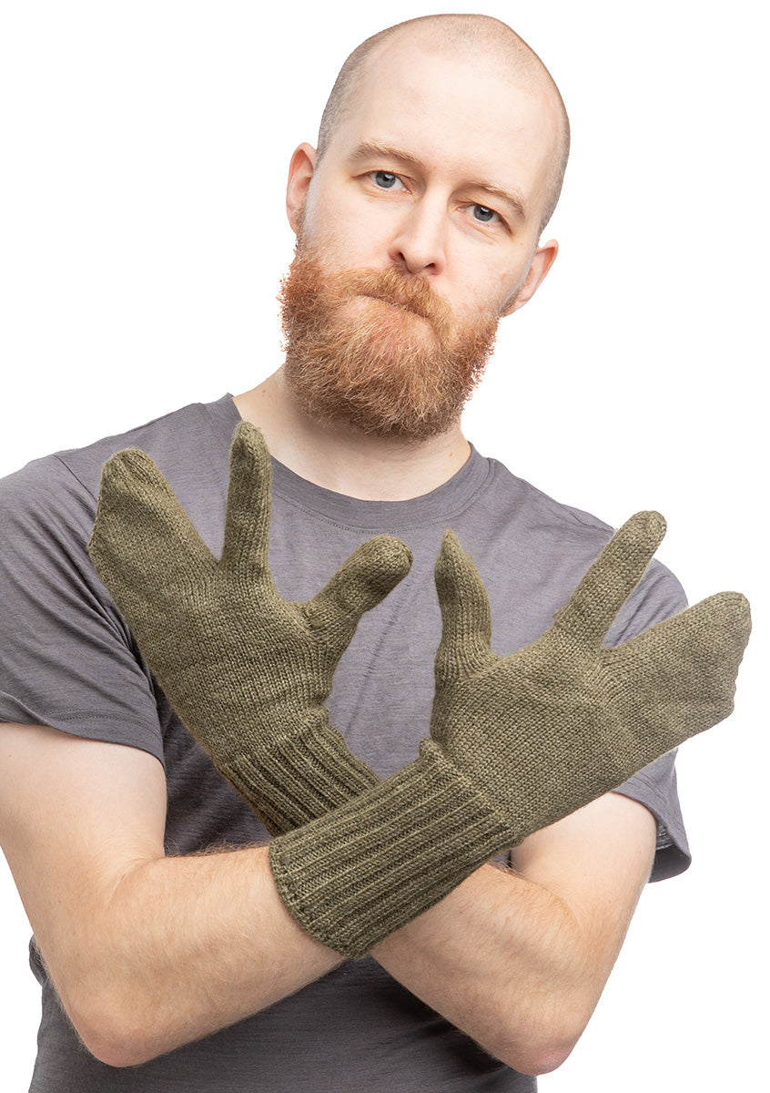 Dutch Trigger Finger Mittens, Wool, Surplus
