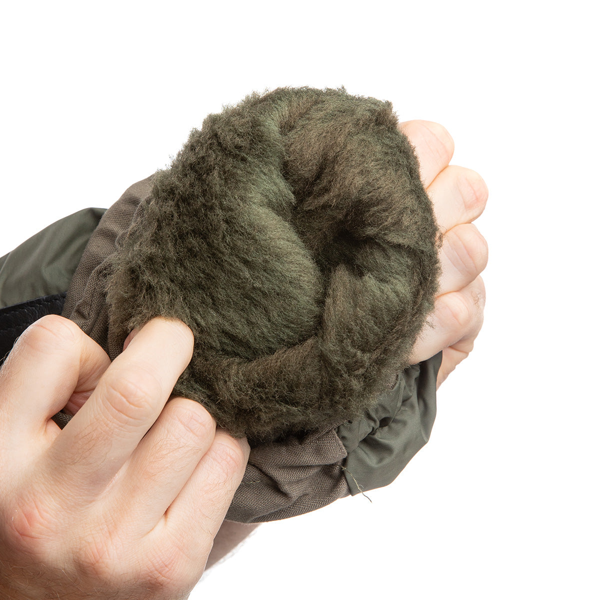 French Trigger Finger Mittens, Nylon and Leather, Surplus