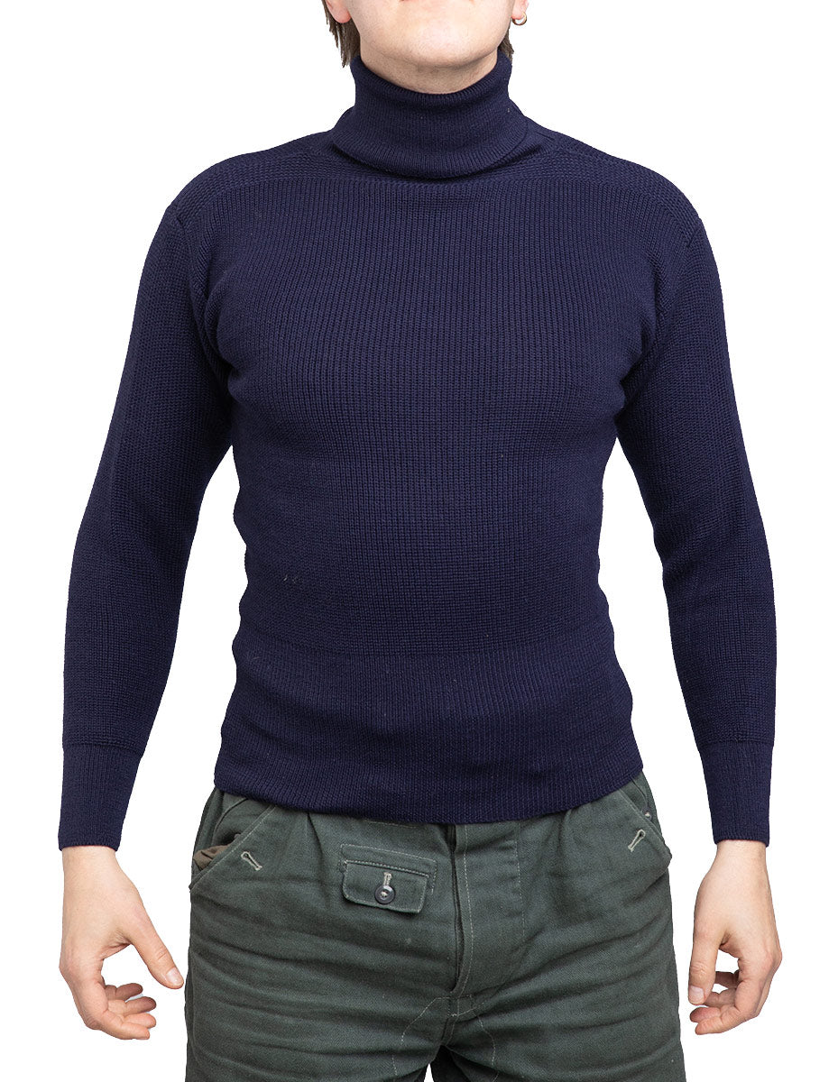 Italian Navy Turtleneck Sweater, Surplus
