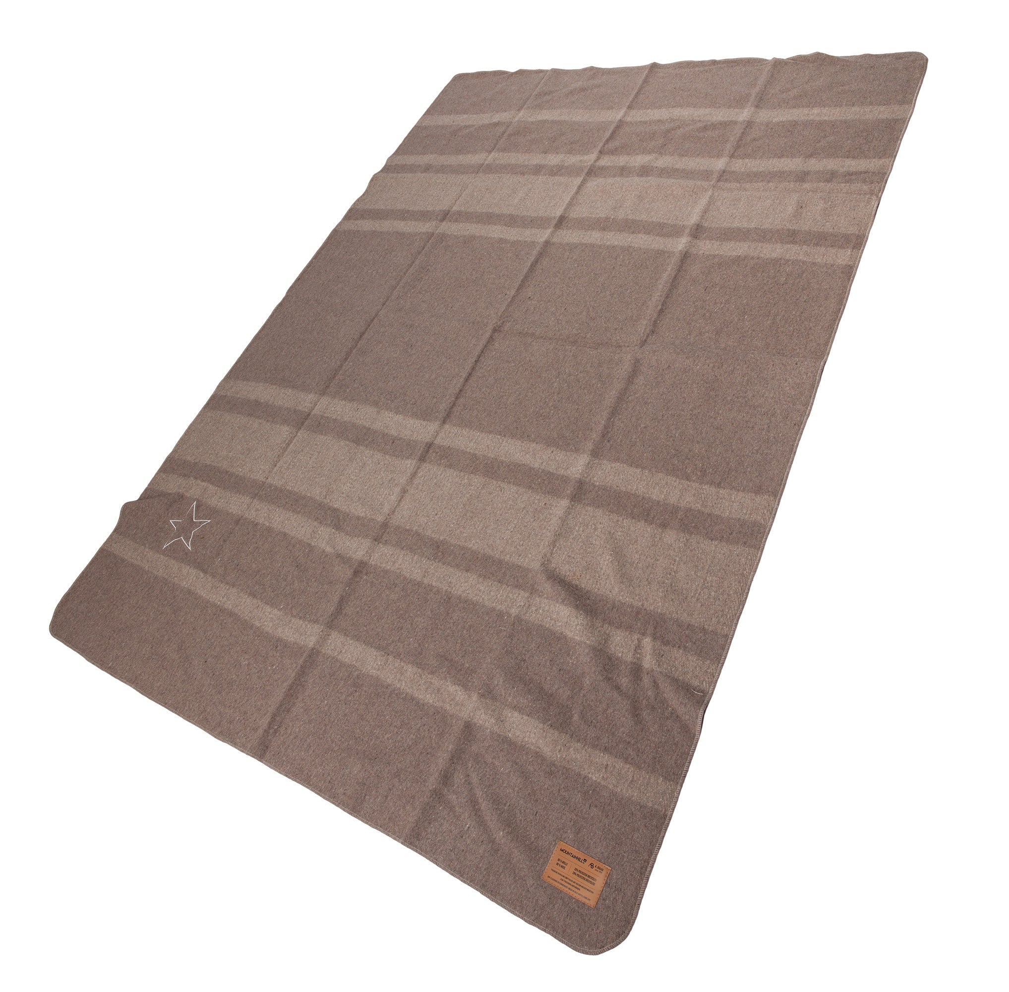 100% Wool Military Blanket – Original Italian Army Officer's Blanket, Hazelnut, New