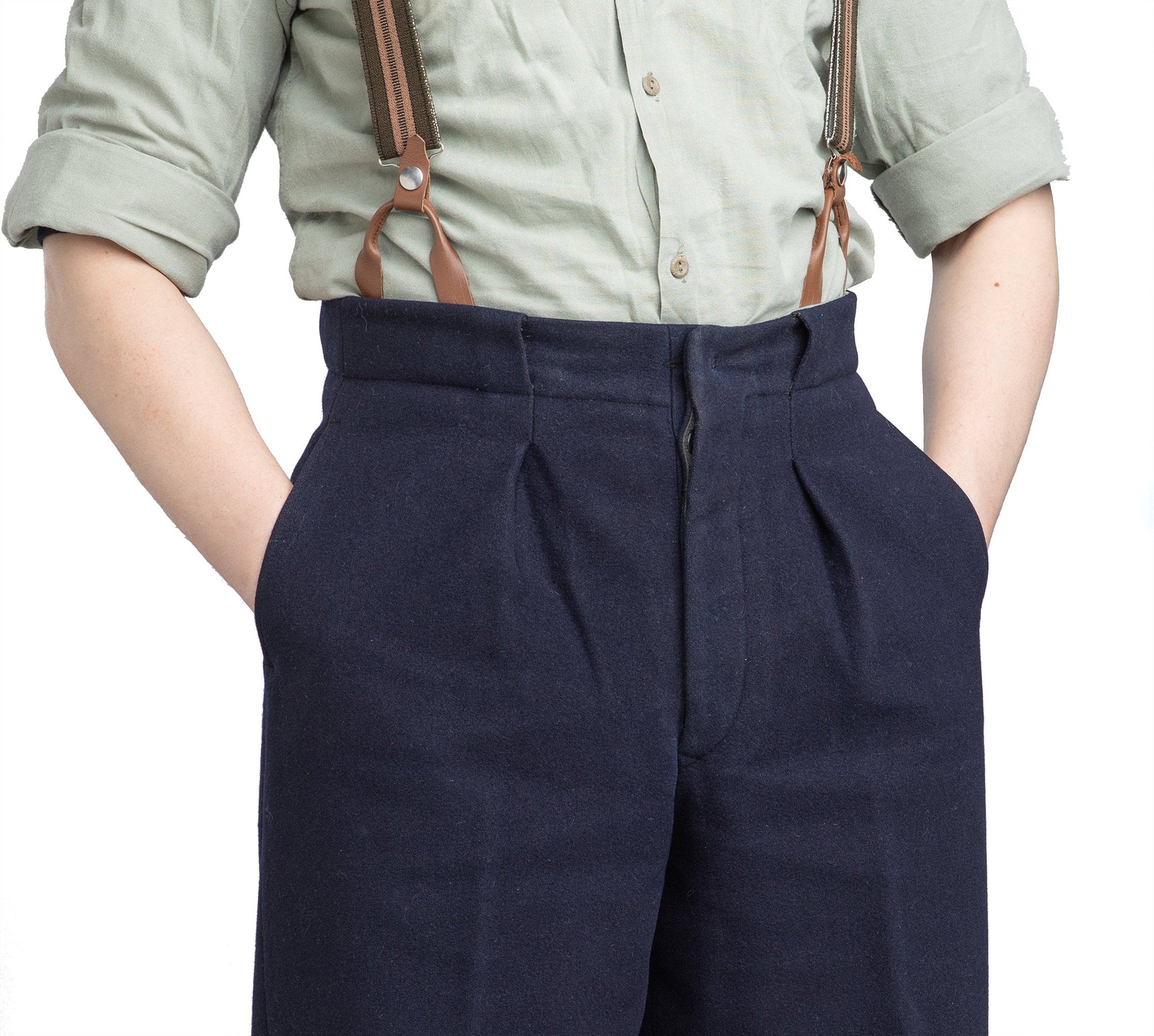 Swedish Wool Pants, Navy Blue, Surplus