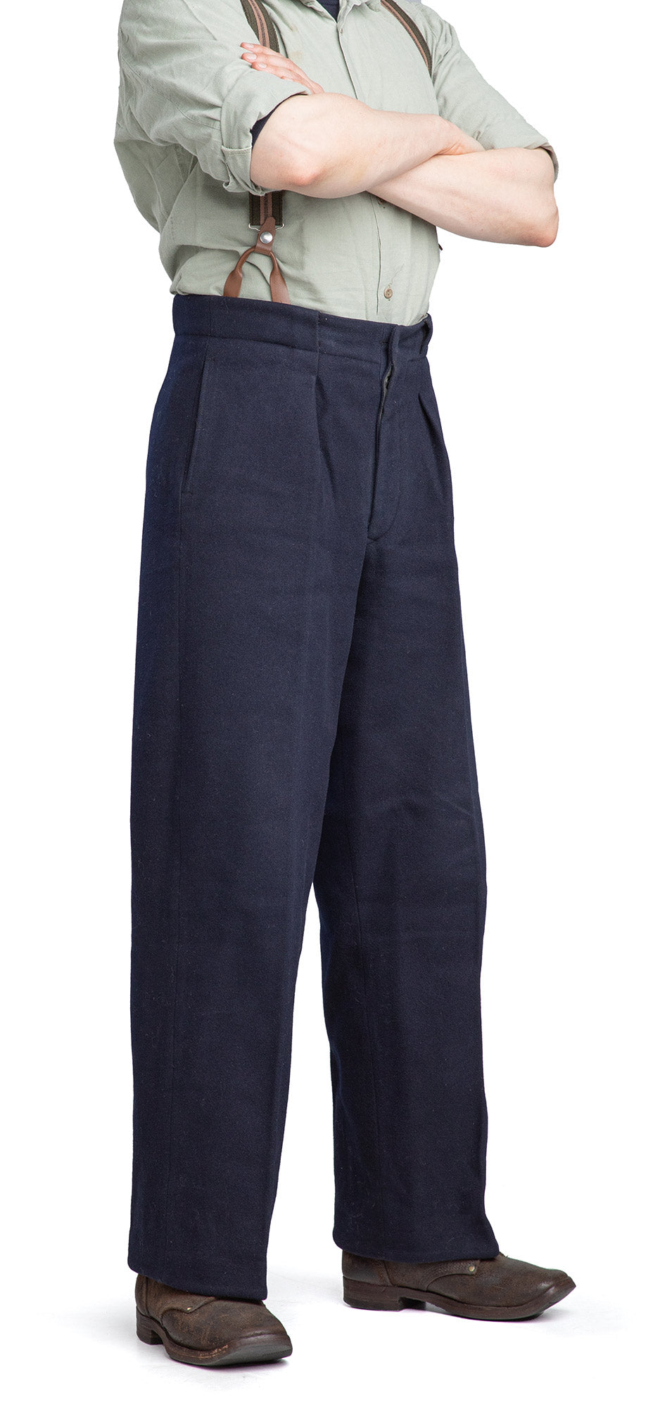 Swedish Wool Pants, Navy Blue, Surplus