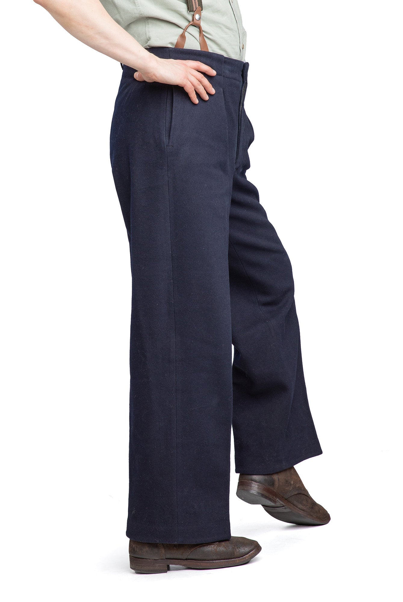 Swedish Wool Pants, Navy Blue, Surplus