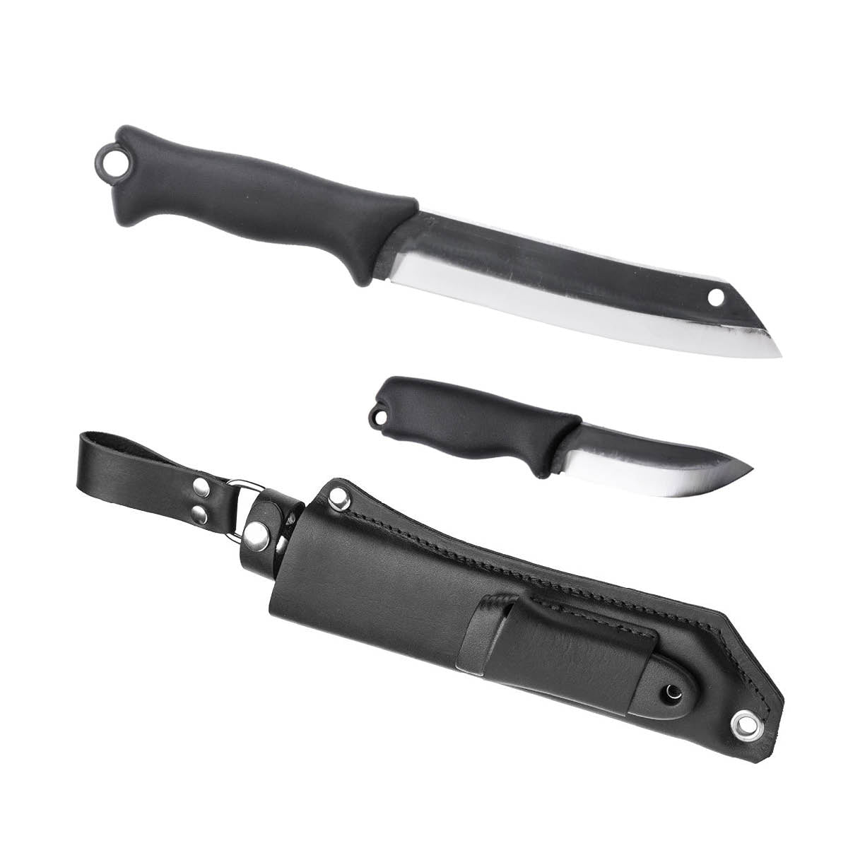 Varusteleka Skrama 200 and Jääkäripuukko 85 with Double Sheath