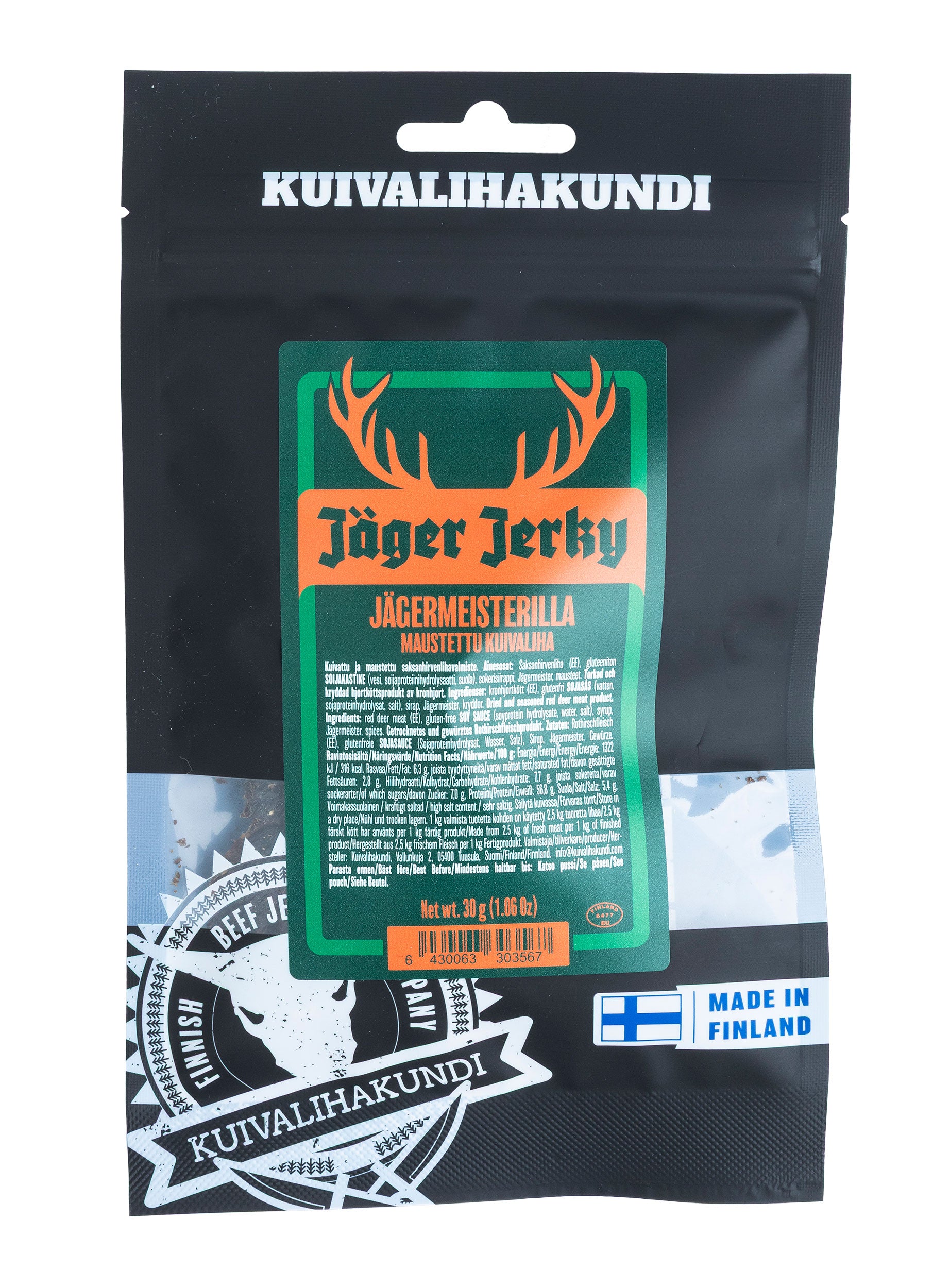 Kuivalihakundi Jäger Jerky, 30g