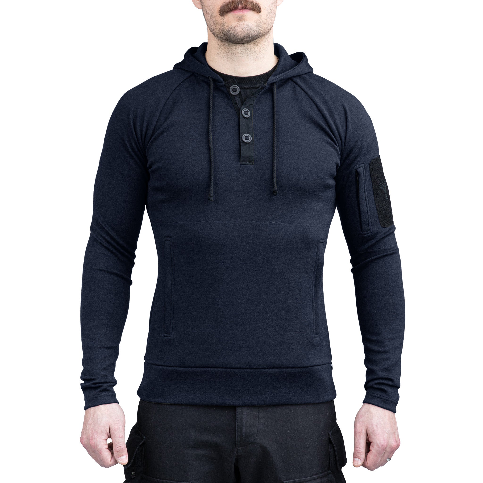 Varusteleka Merino Wool Hoodie with Buttons