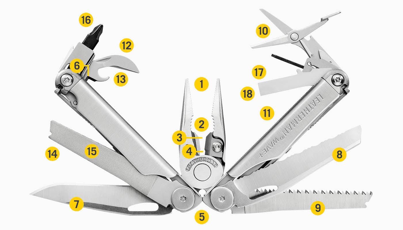 Leatherman Wave+ Multifunktionswerkzeug, Edelstahl