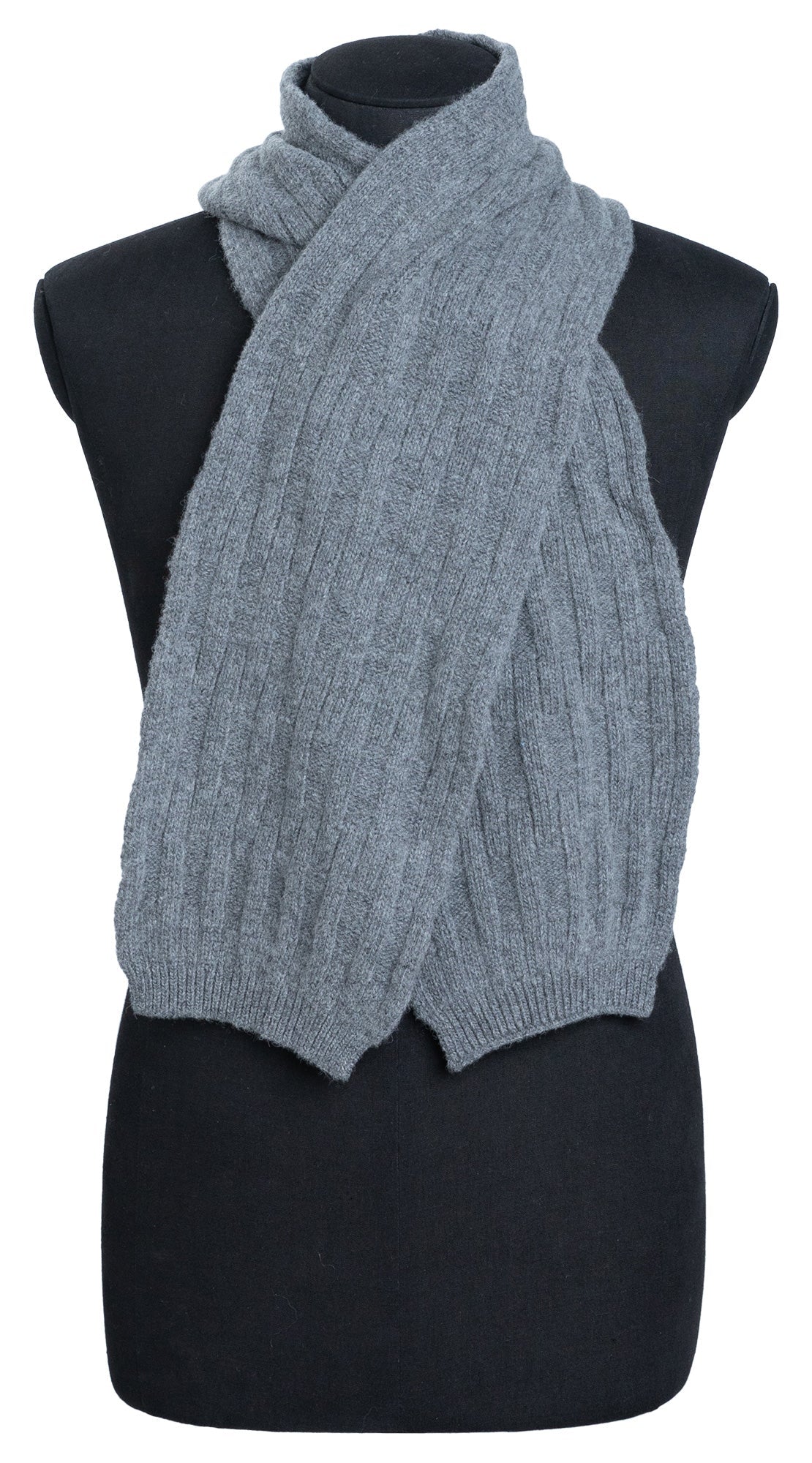 Brenda Wool Scarf, Gray