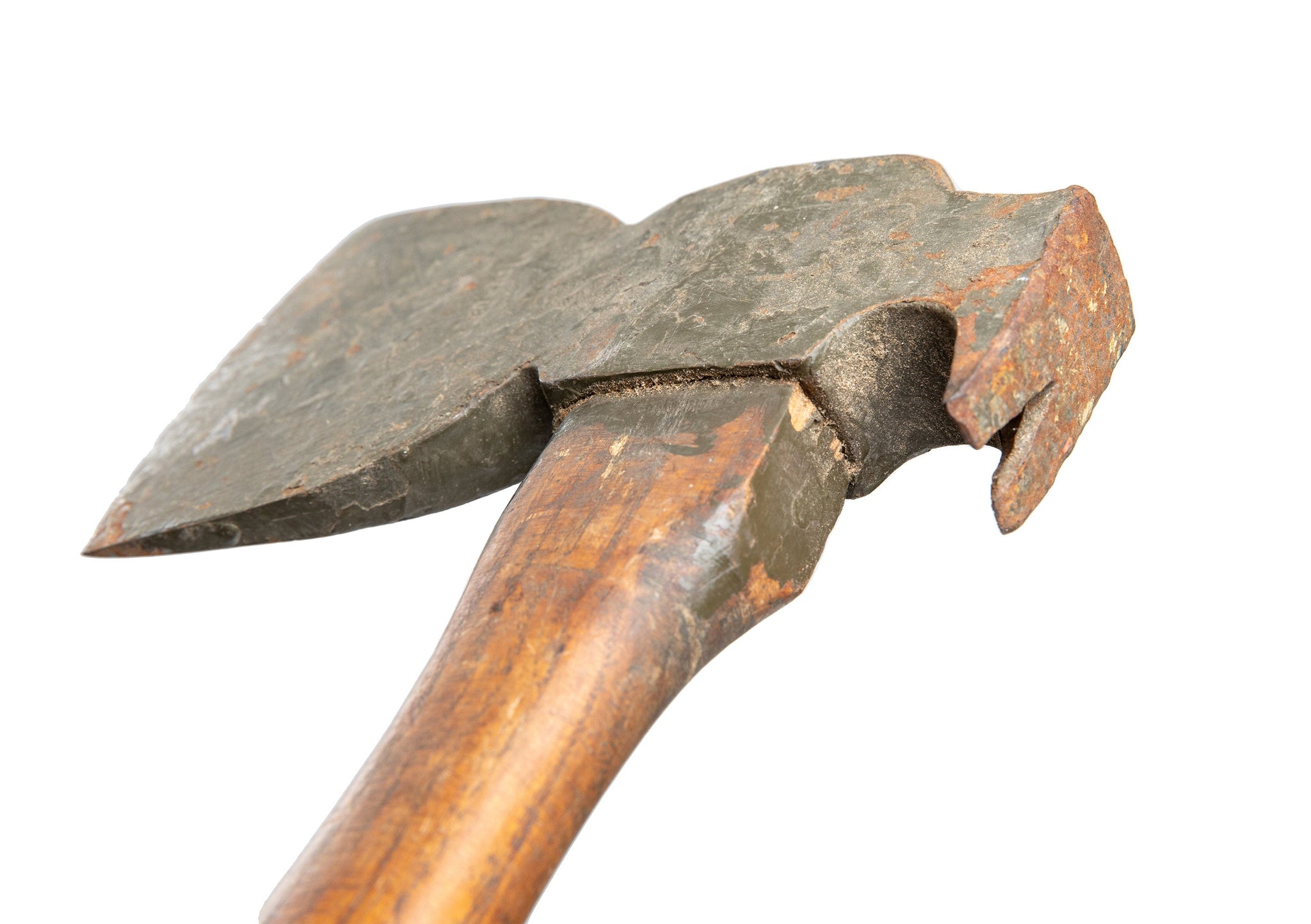 Closeup of the West German engineers' claw hatchet head from below