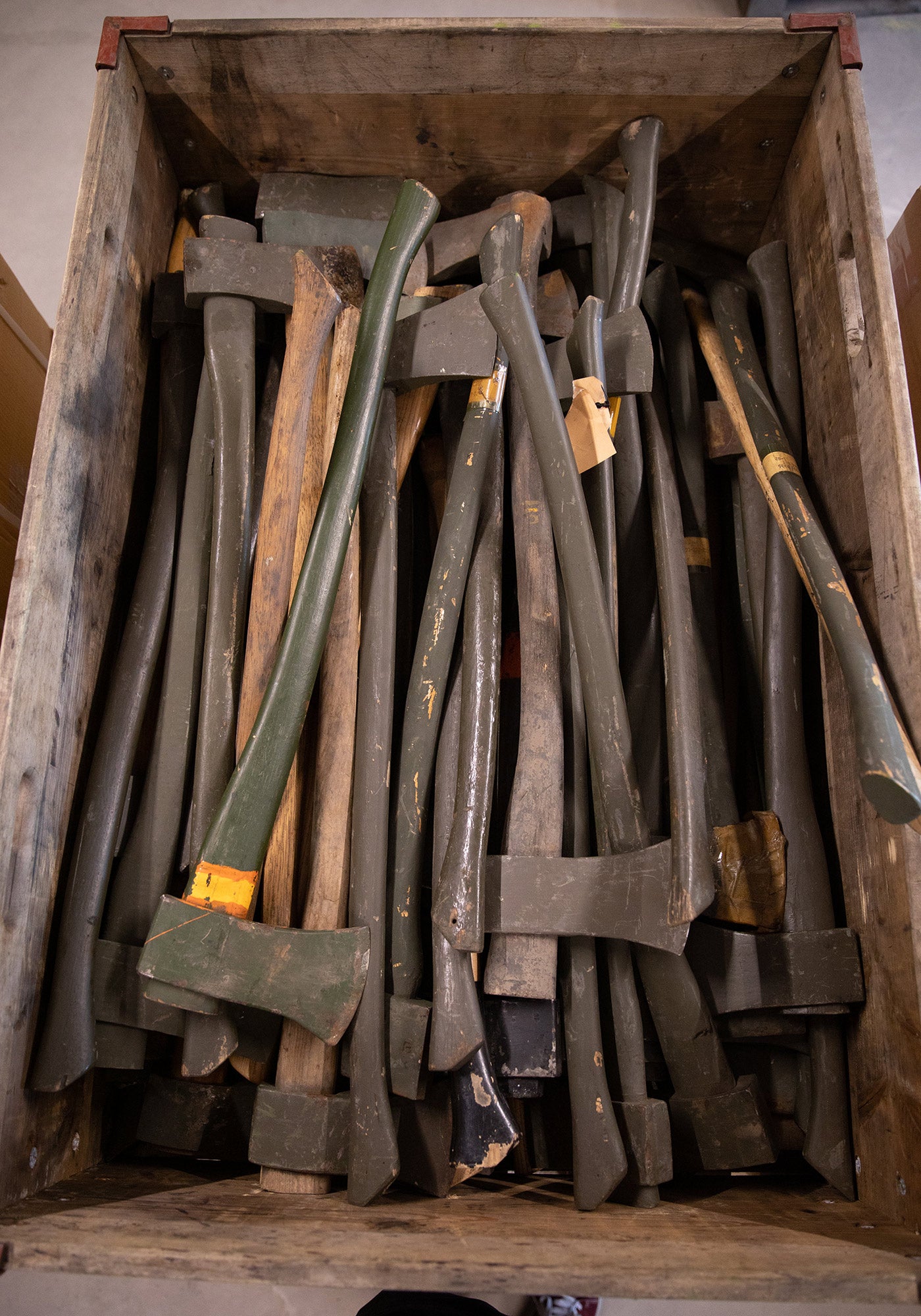 A pile of Dutch military axes.