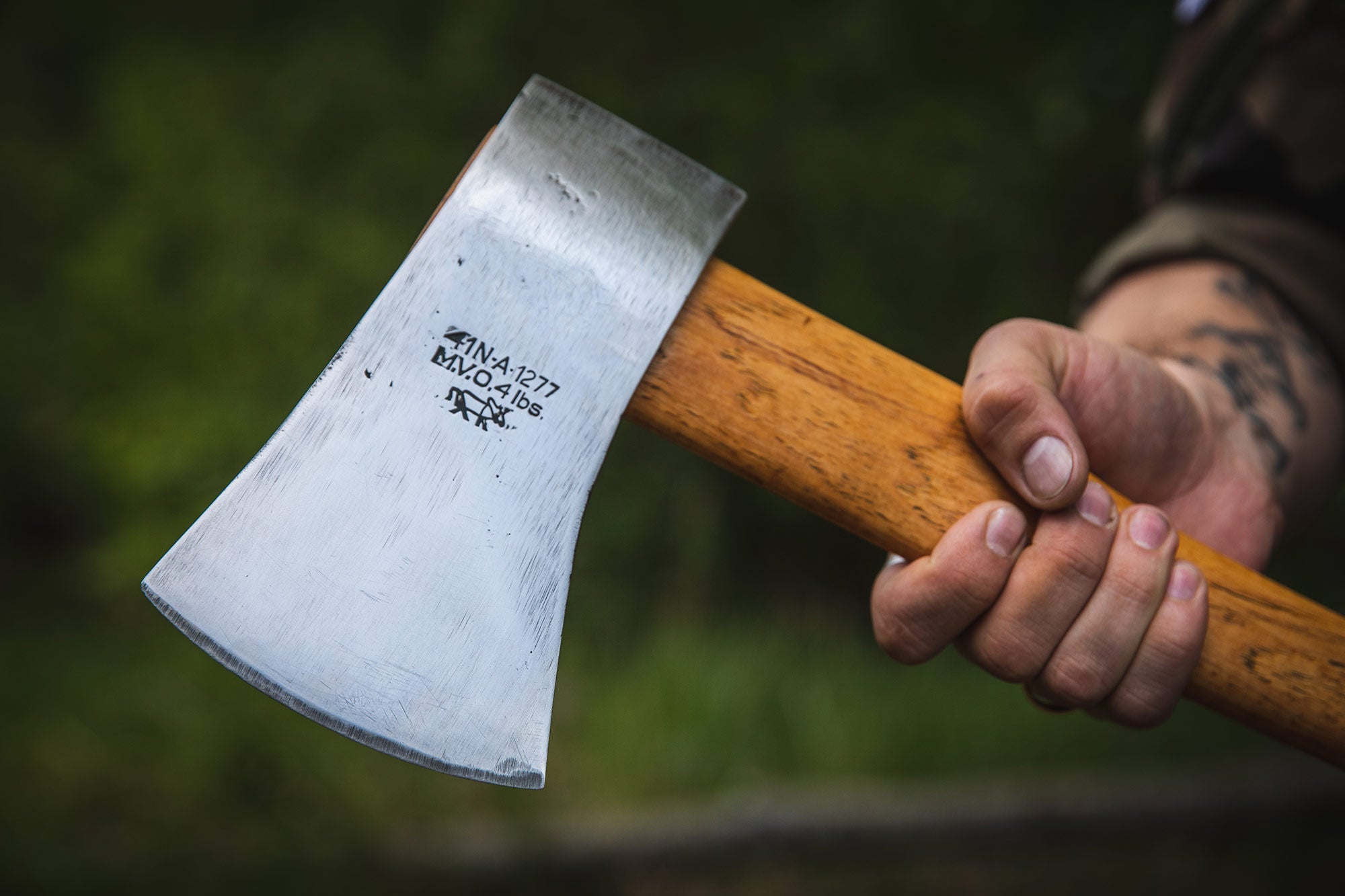 Man holding an axe