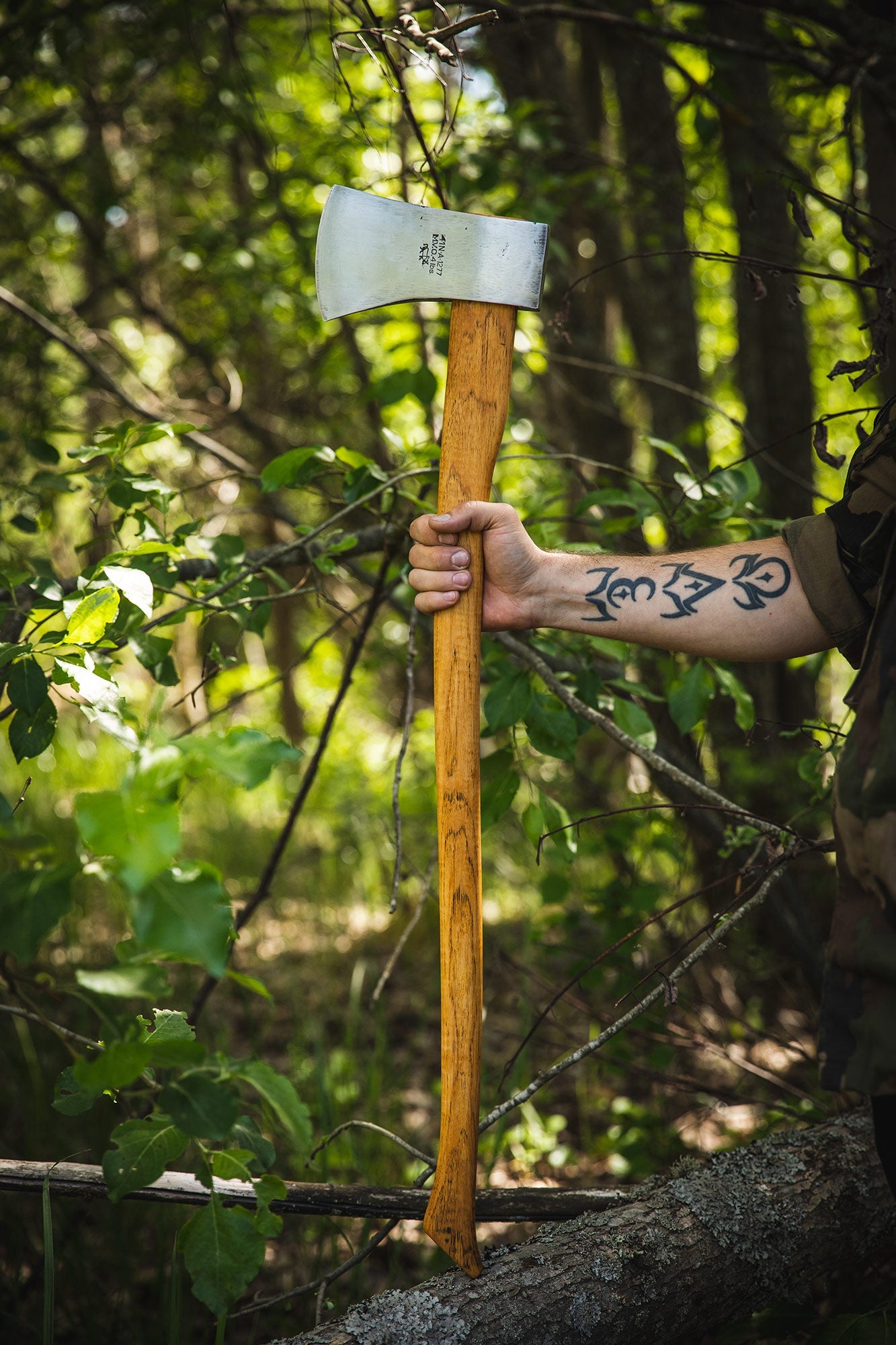 Man holding an axe