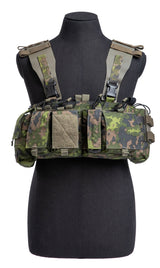 Chest rig from the front on a torso.