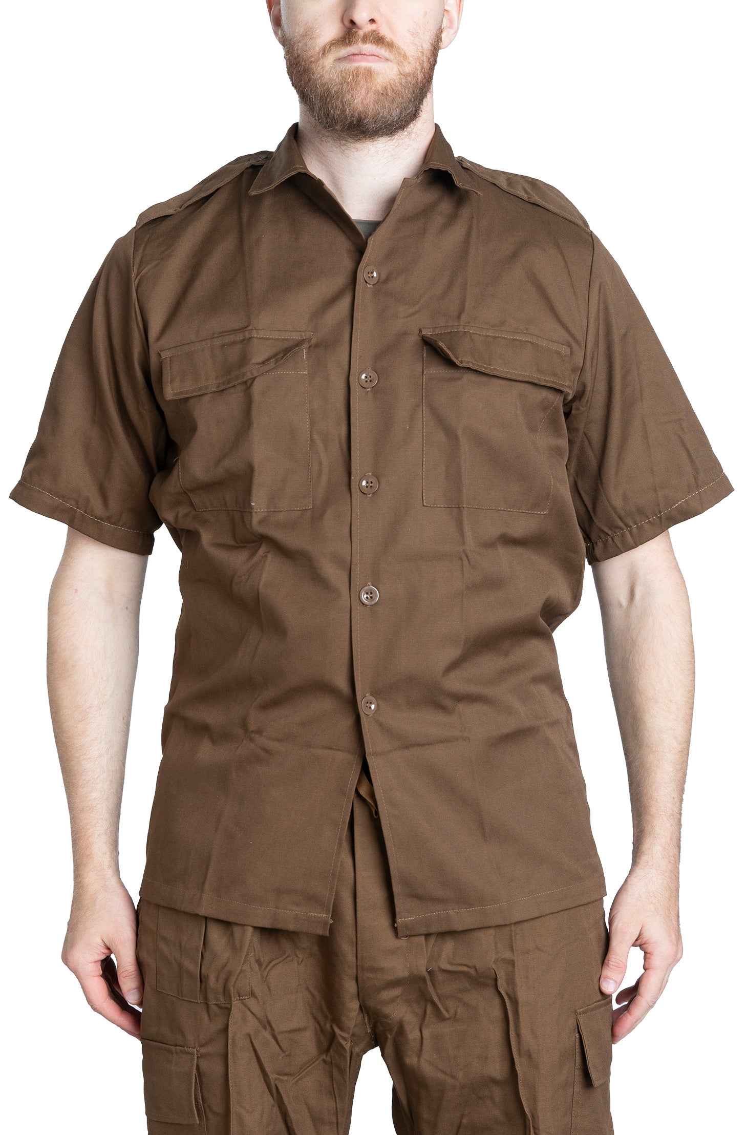 SADF Short Sleeve Field Shirt, Nutria, Unissued