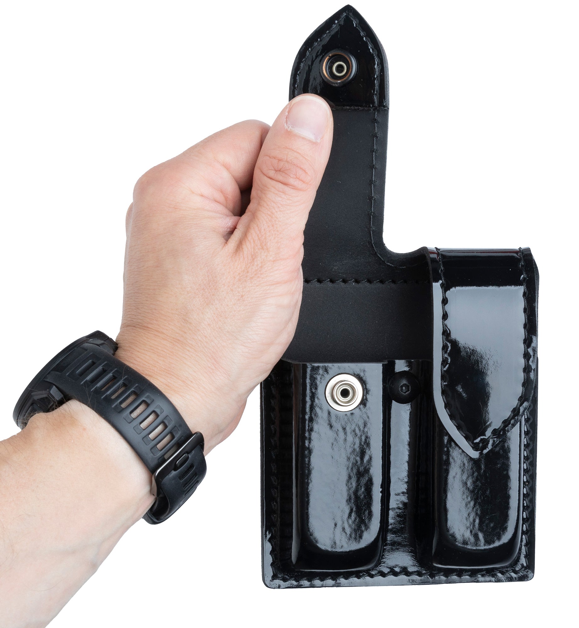 safariland-77-double-pistol-magazine-pouch-size-4-high-gloss-black-unissued-066e838e856c36.jpg