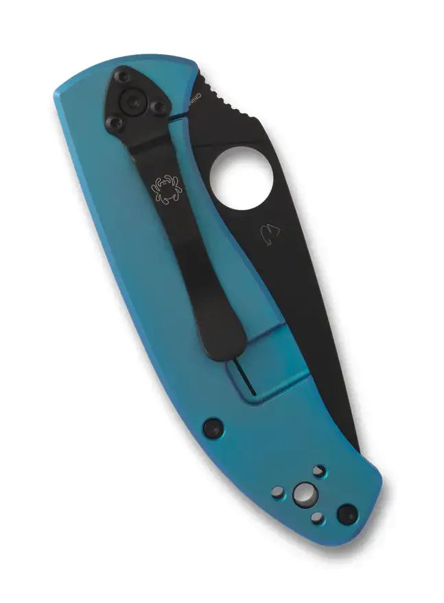 Spyderco Tenacious R.I.L. Blue Titanium Folding Knife