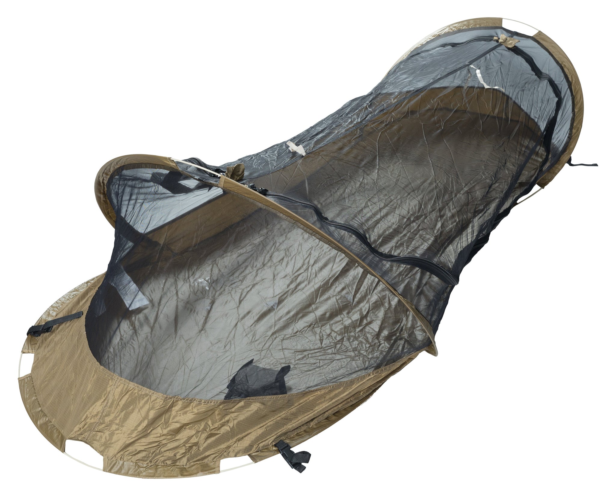 US Catoma PopUp Bed Net, Coyote Brown, Surplus