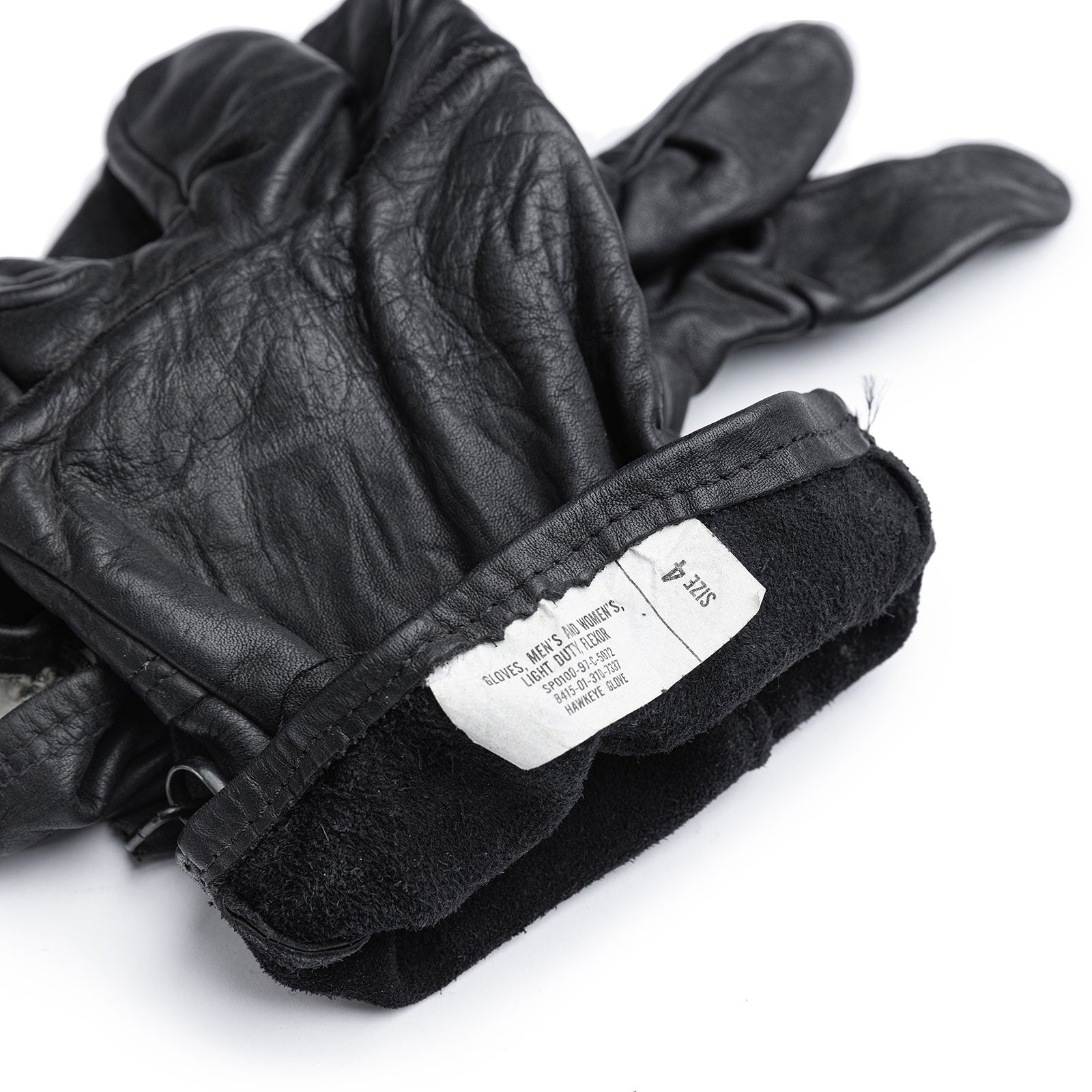 US D3A Lederhandschuhe, Schwarz, Überschuss