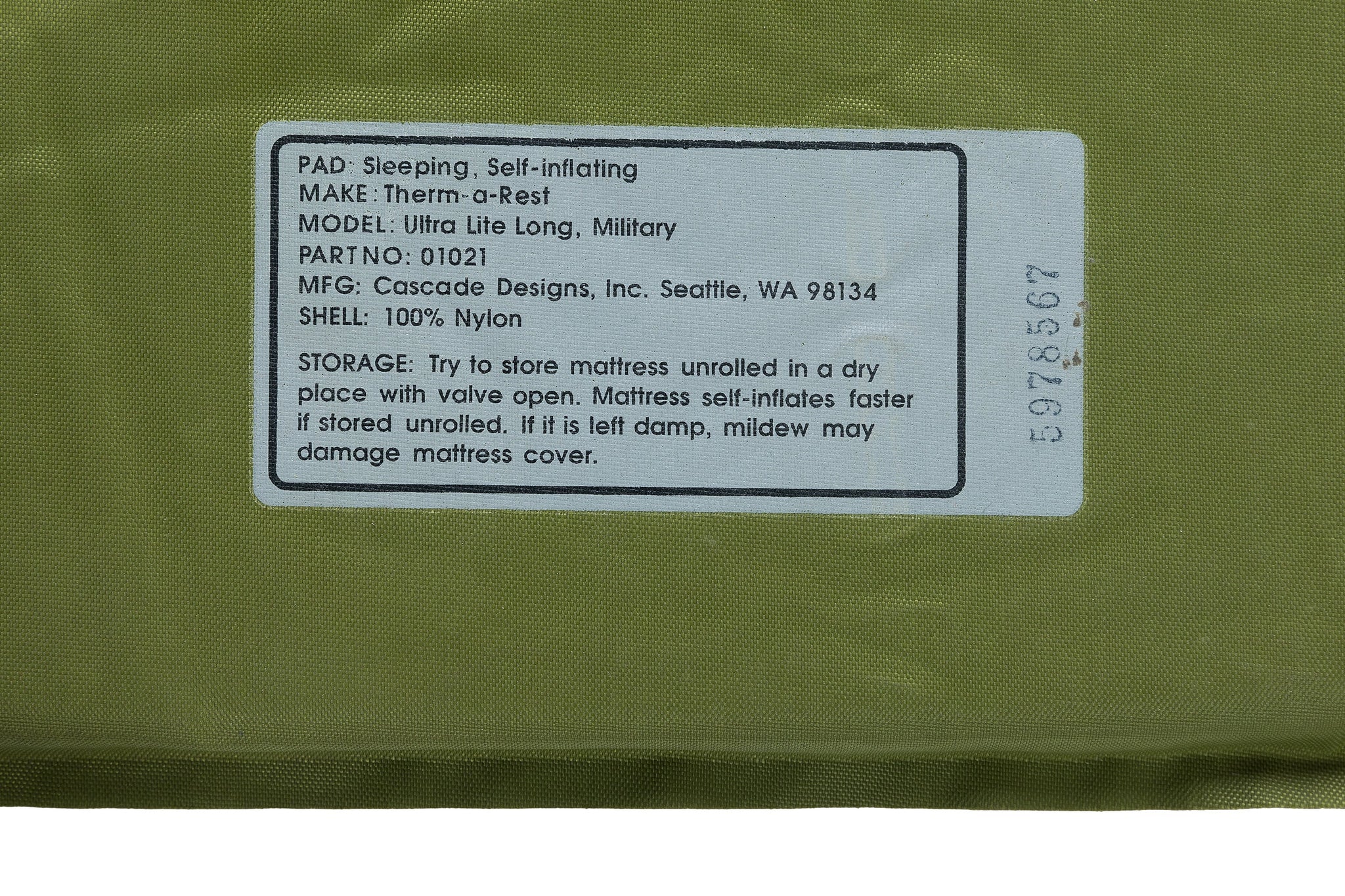 US Self-inflating Sleeping Pad, Surplus