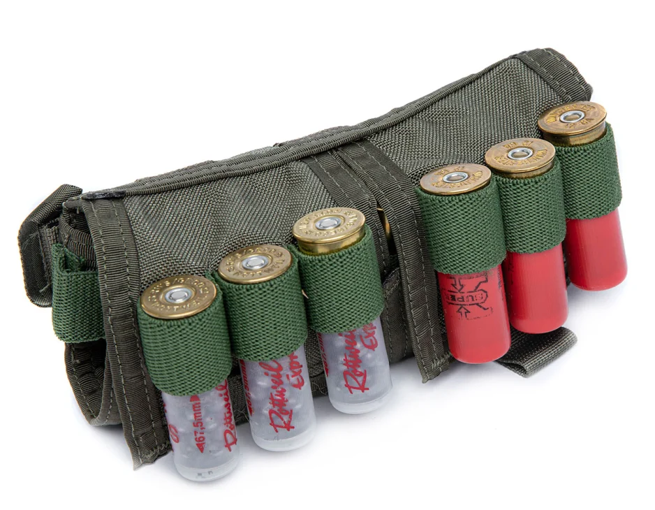 The pouch carries six rounds on the lid.