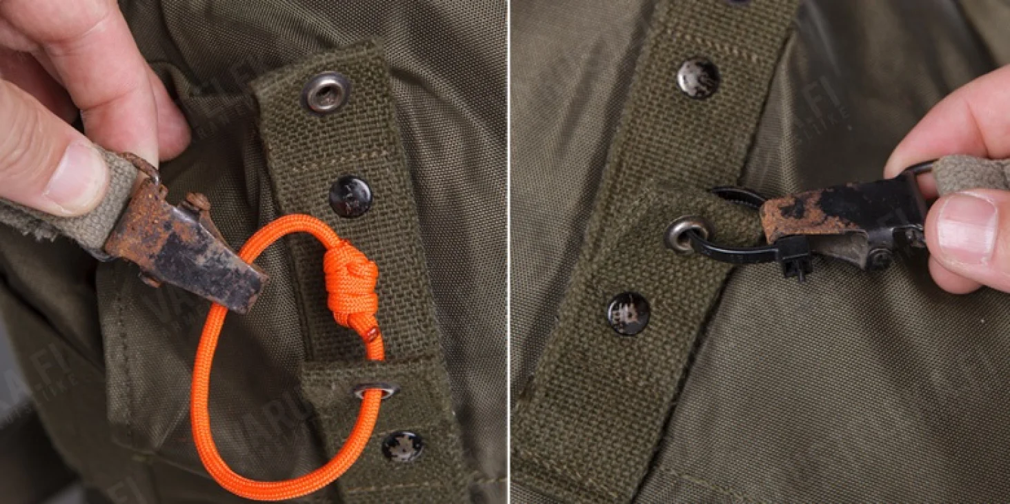 Examples of simple ways to attach the shoulder strap, which is not included.