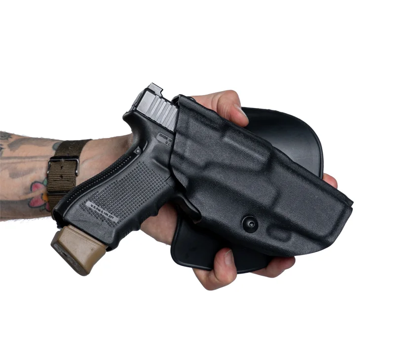 The holsters in stock have a smooth finish unlike in this picture.