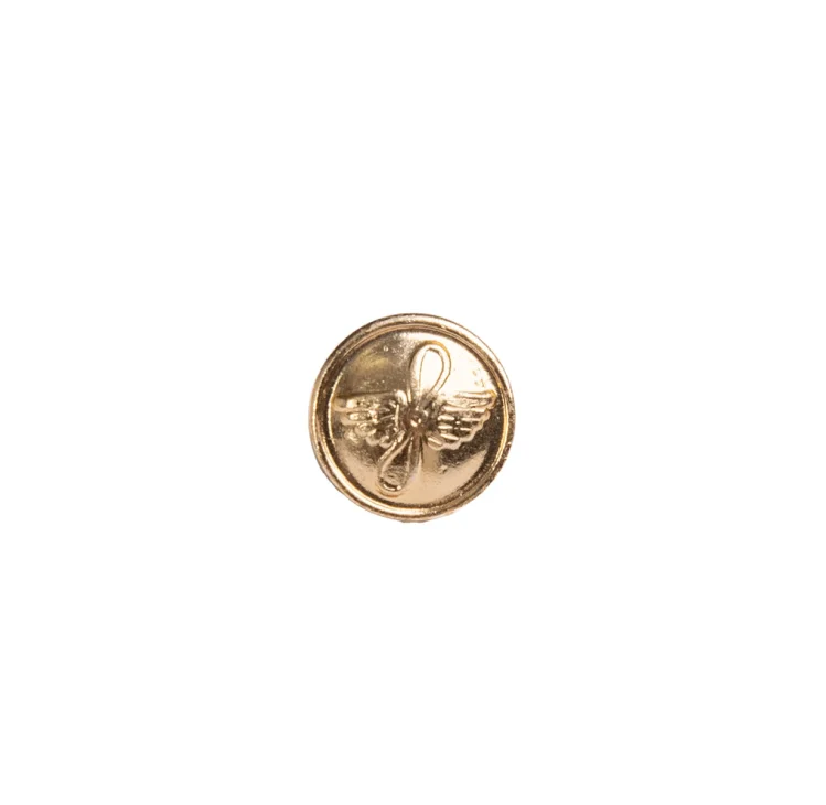 Small gilded aluminum button.